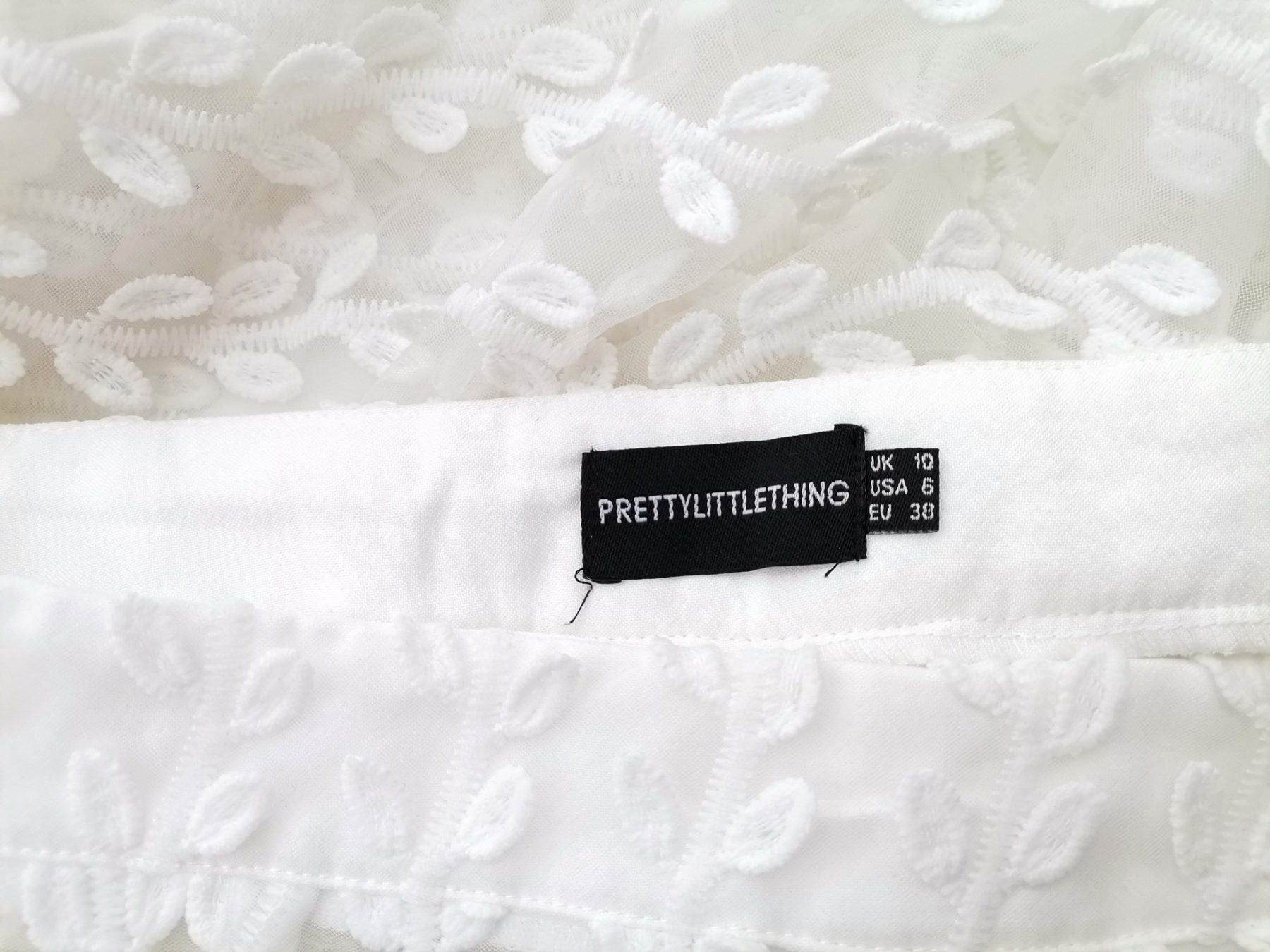 Pretty Little Thing Stl 10 (38) Färg Vit Casual Byxor