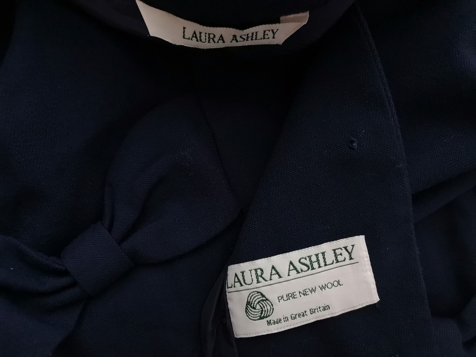 Laura ashley Stl 10 (36) Färg Blå Krage Kavaj med knappar Långärmad Material Ull 100%