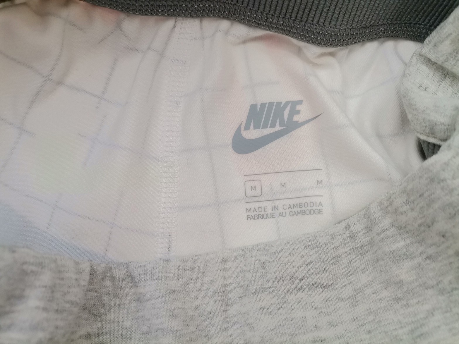 Nike Stl M Färg Grå Rutigt Leggings Material Bomull