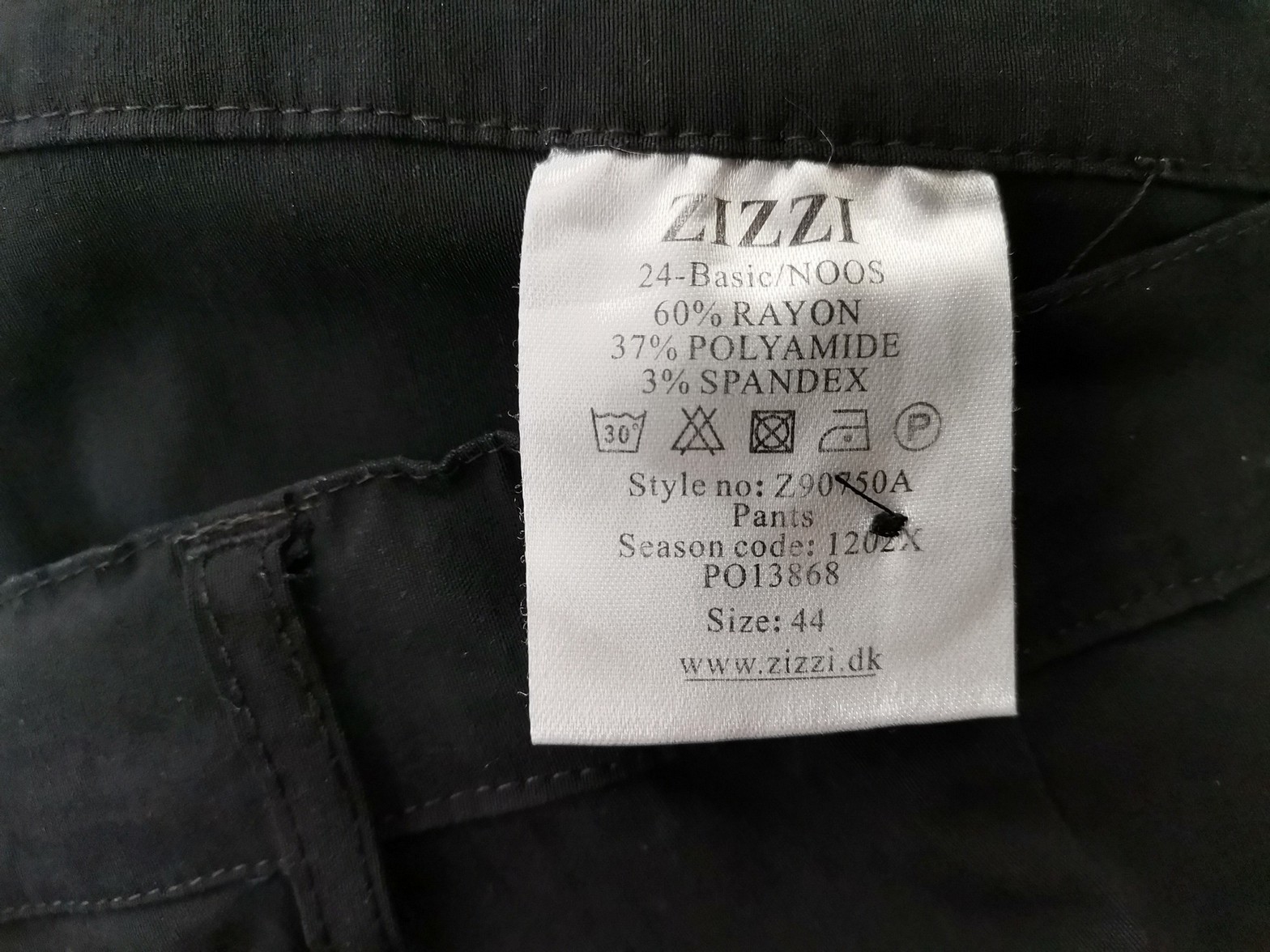 Zizzi Stl 44 Färg Svart Eleganta Byxor Material Rayon