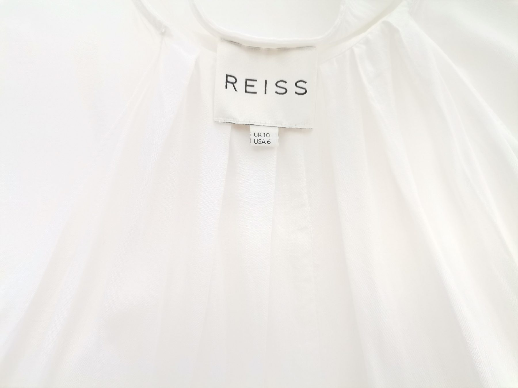 Reiss Stl 10 (38) Färg Vit U-ringning Tunika blus Ärmlös Material Viskos 100%