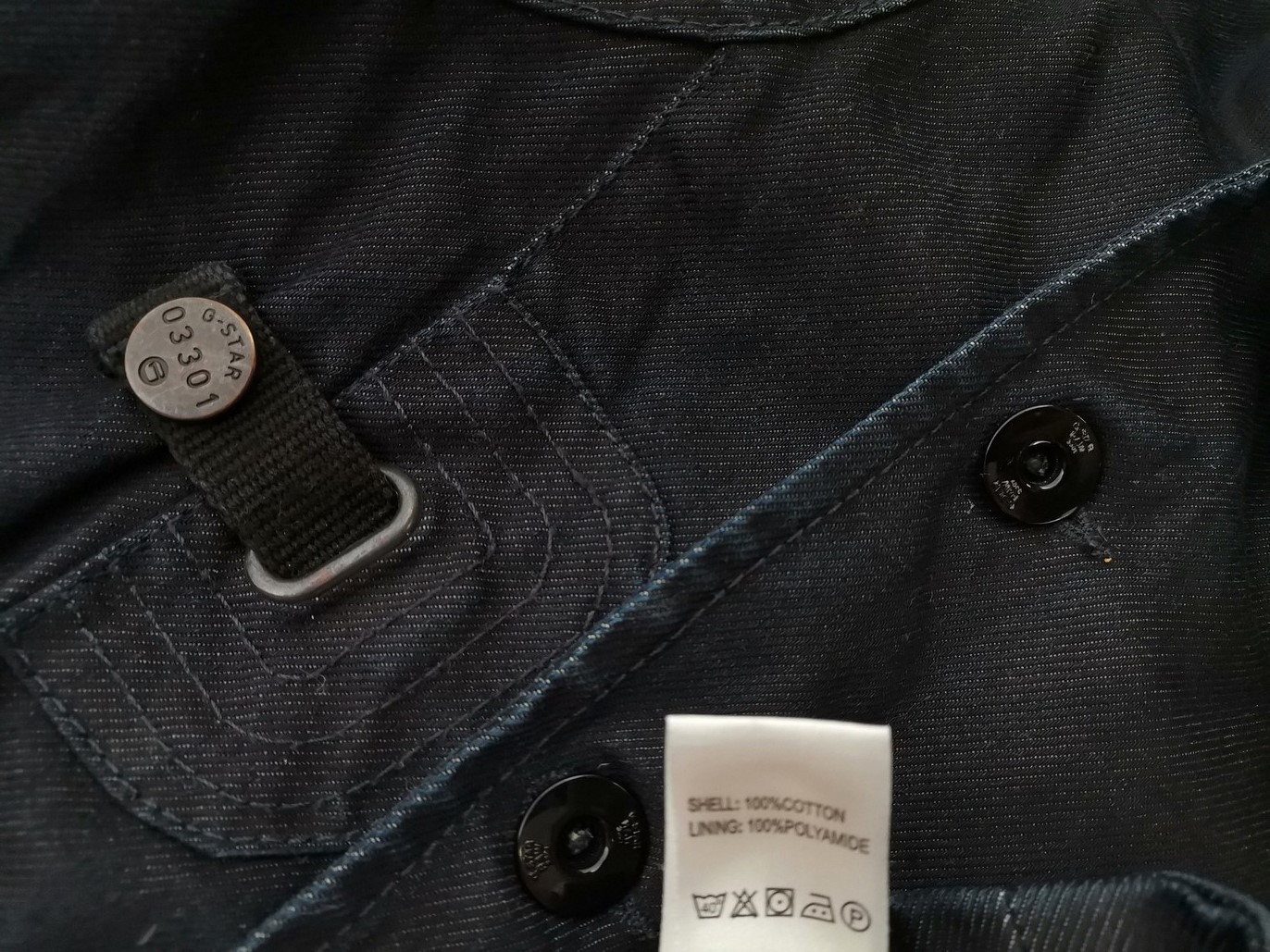 G-Star Raw Stl S Färg Marinblå Herr Jacka Kortärmad Material Bomull 100%