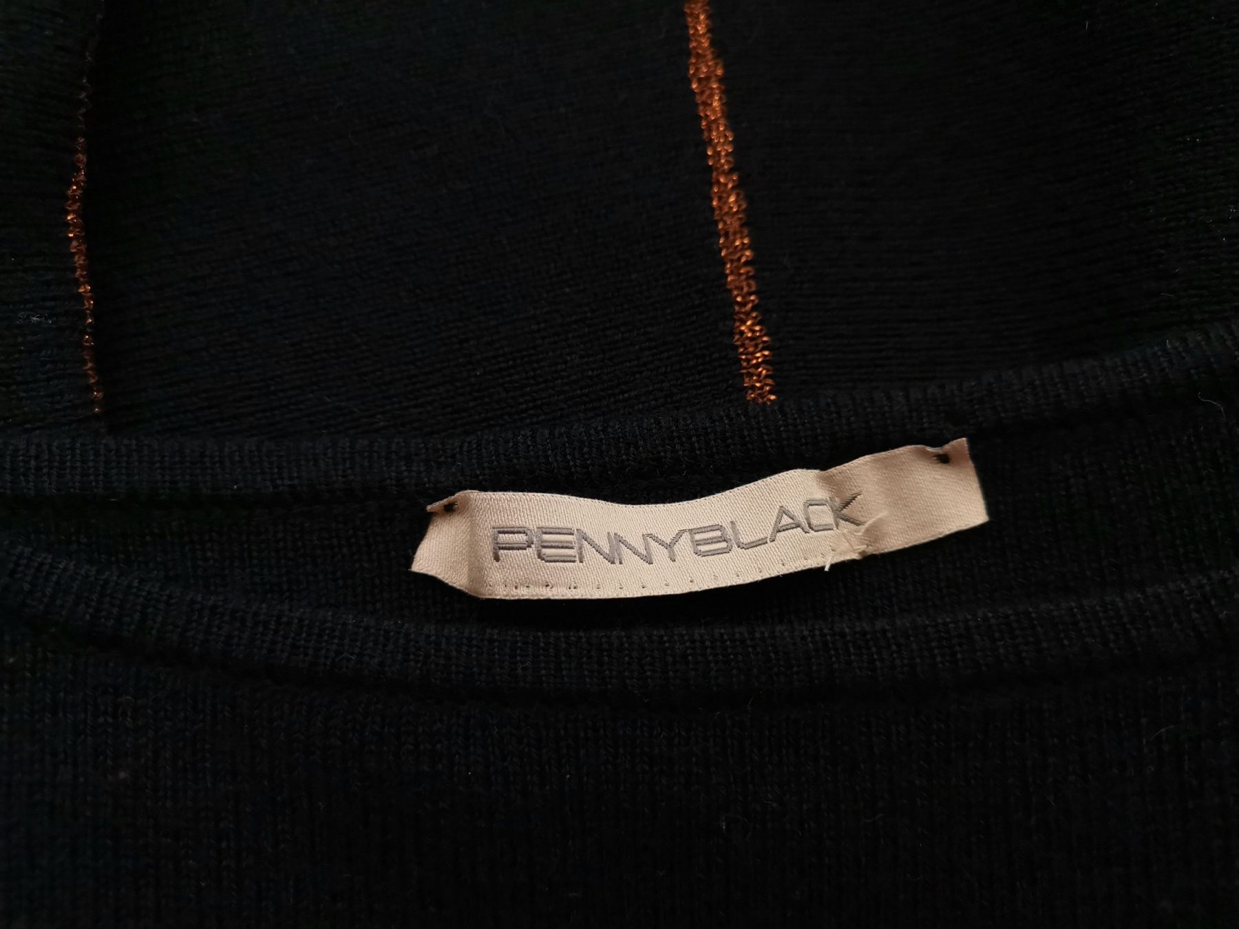 Pennyblack Stl 34/36 Färg Svart Båtringning Skal Klänning Långärmad Midi