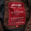 Jack & jones Stl M Färg Brun Herr Jacka Långärmad Material Bomull 100%