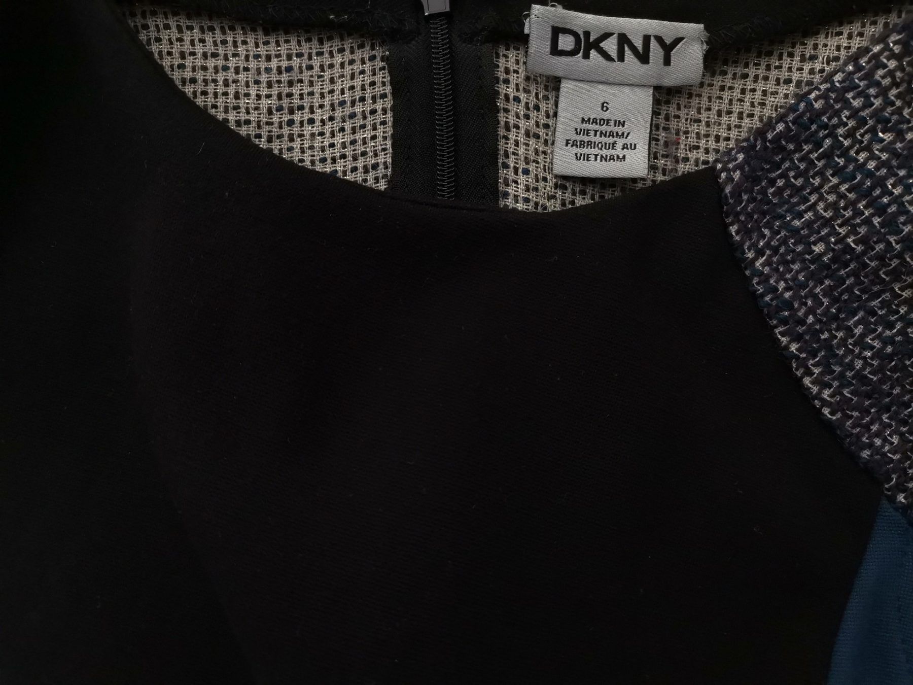 Dkny Stl 6 (34) Färg Svart Rund urringning Blus Ärmlös Material Viskos