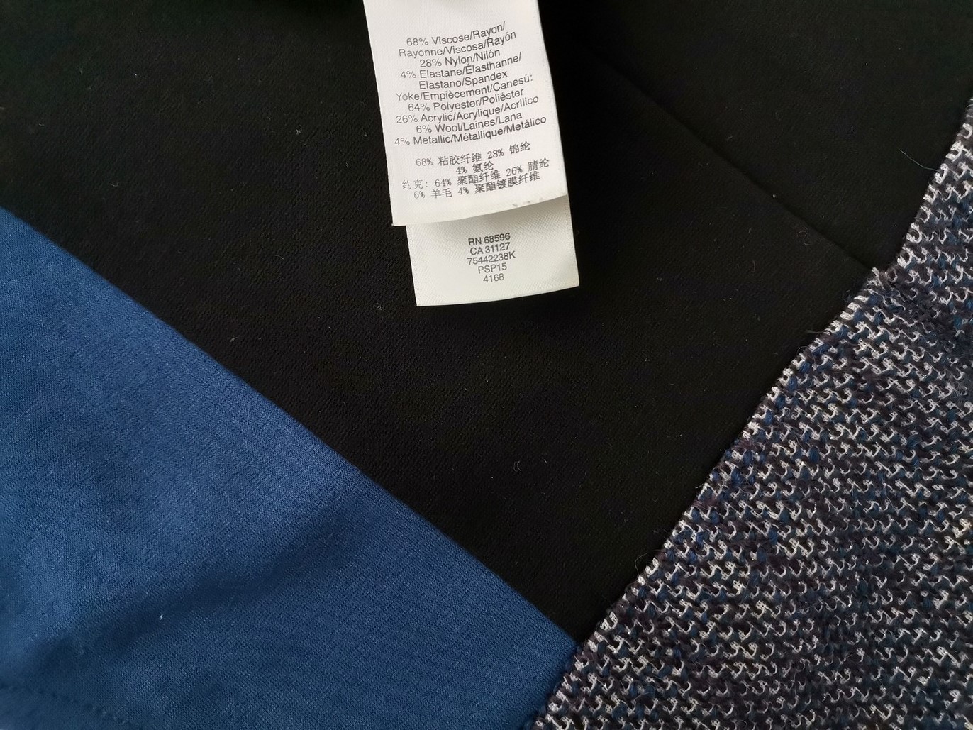 Dkny Stl 6 (34) Färg Svart Rund urringning Blus Ärmlös Material Viskos