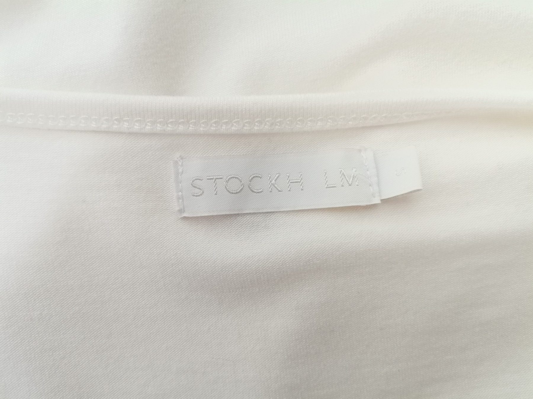 STOCKH LM Stl S Färg Vit Draperad Blus Kortärmad Material Viskos