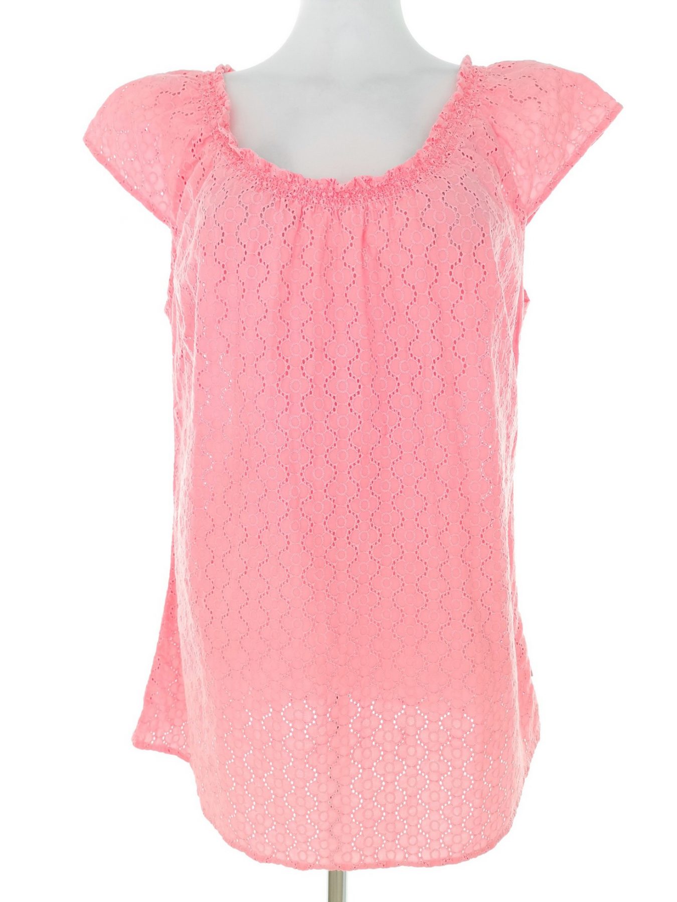 Jean paul Stl M Färg Rosa Geometrisk Rund urringning Tunika blus Kortärmad Material Bomull 100%