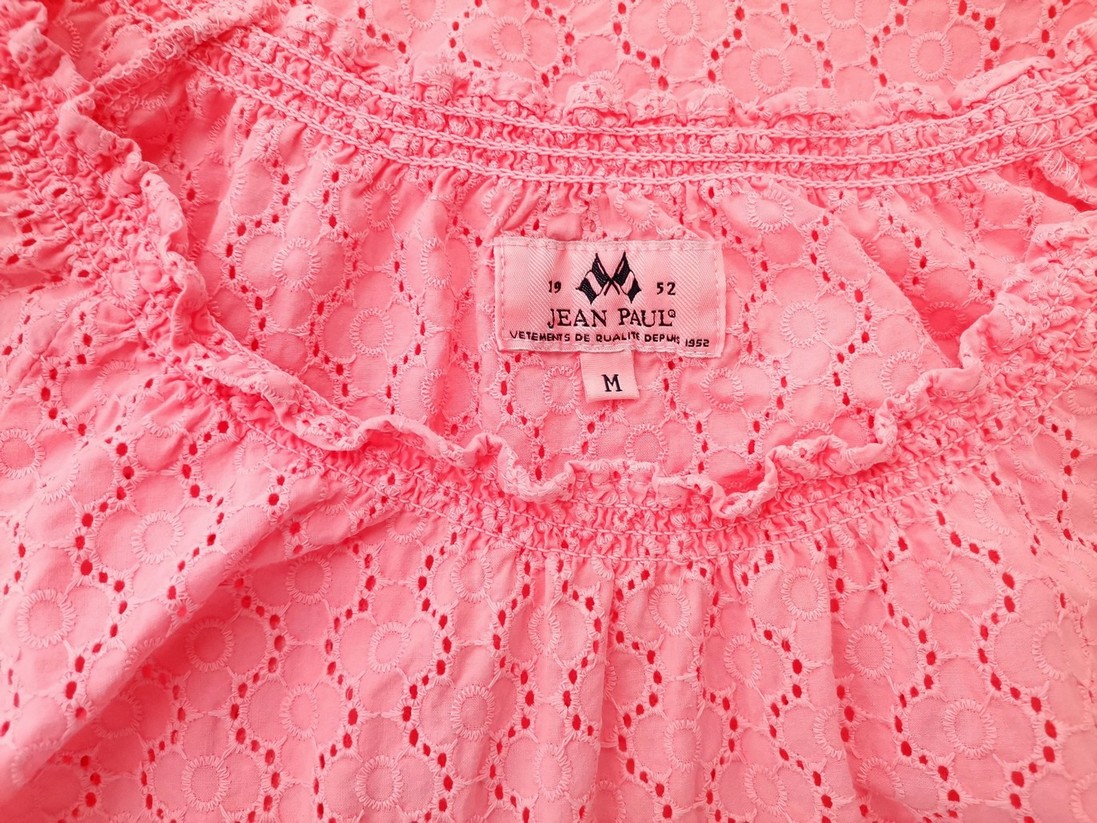 Jean paul Stl M Färg Rosa Geometrisk Rund urringning Tunika blus Kortärmad Material Bomull 100%