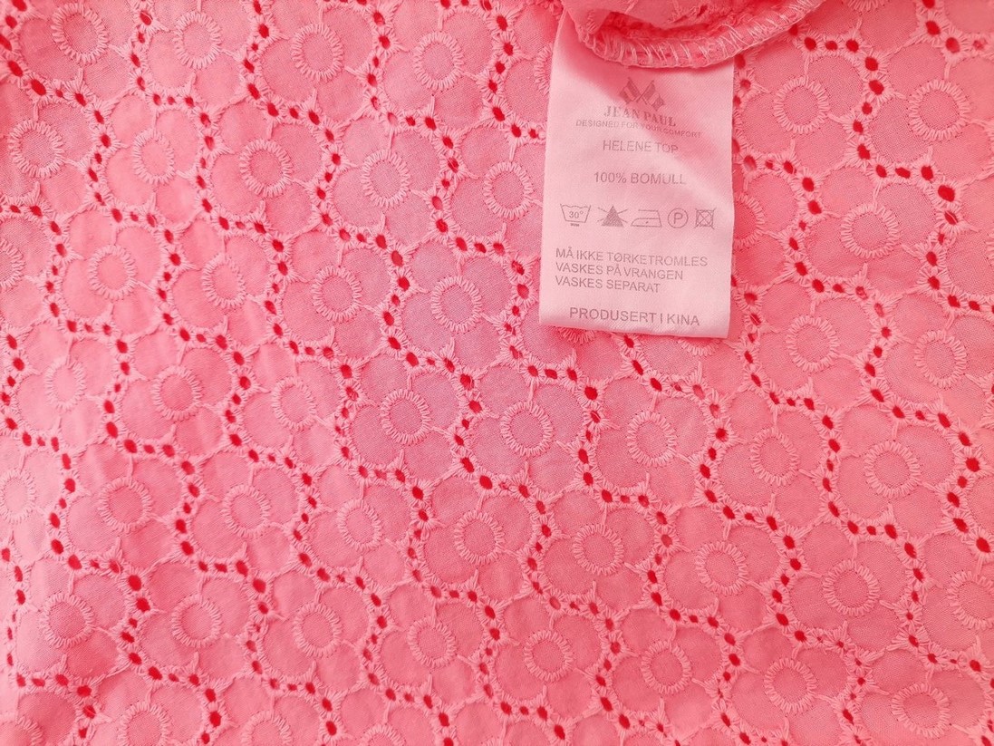 Jean paul Stl M Färg Rosa Geometrisk Rund urringning Tunika blus Kortärmad Material Bomull 100%