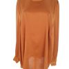 Zizzi Stl L Färg Orange Halter Tunika blus Långärmad