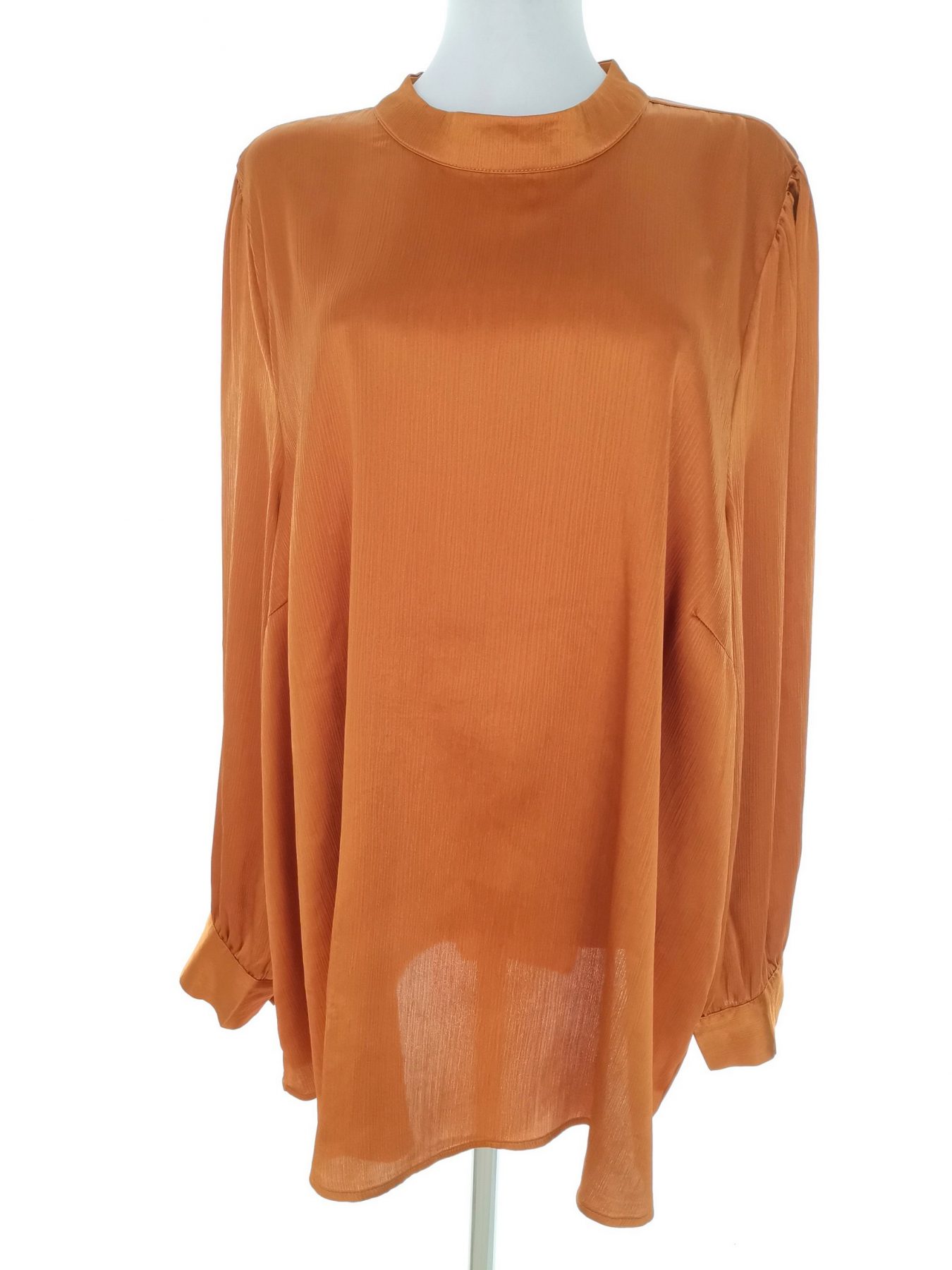 Zizzi Stl L Färg Orange Halter Tunika blus Långärmad