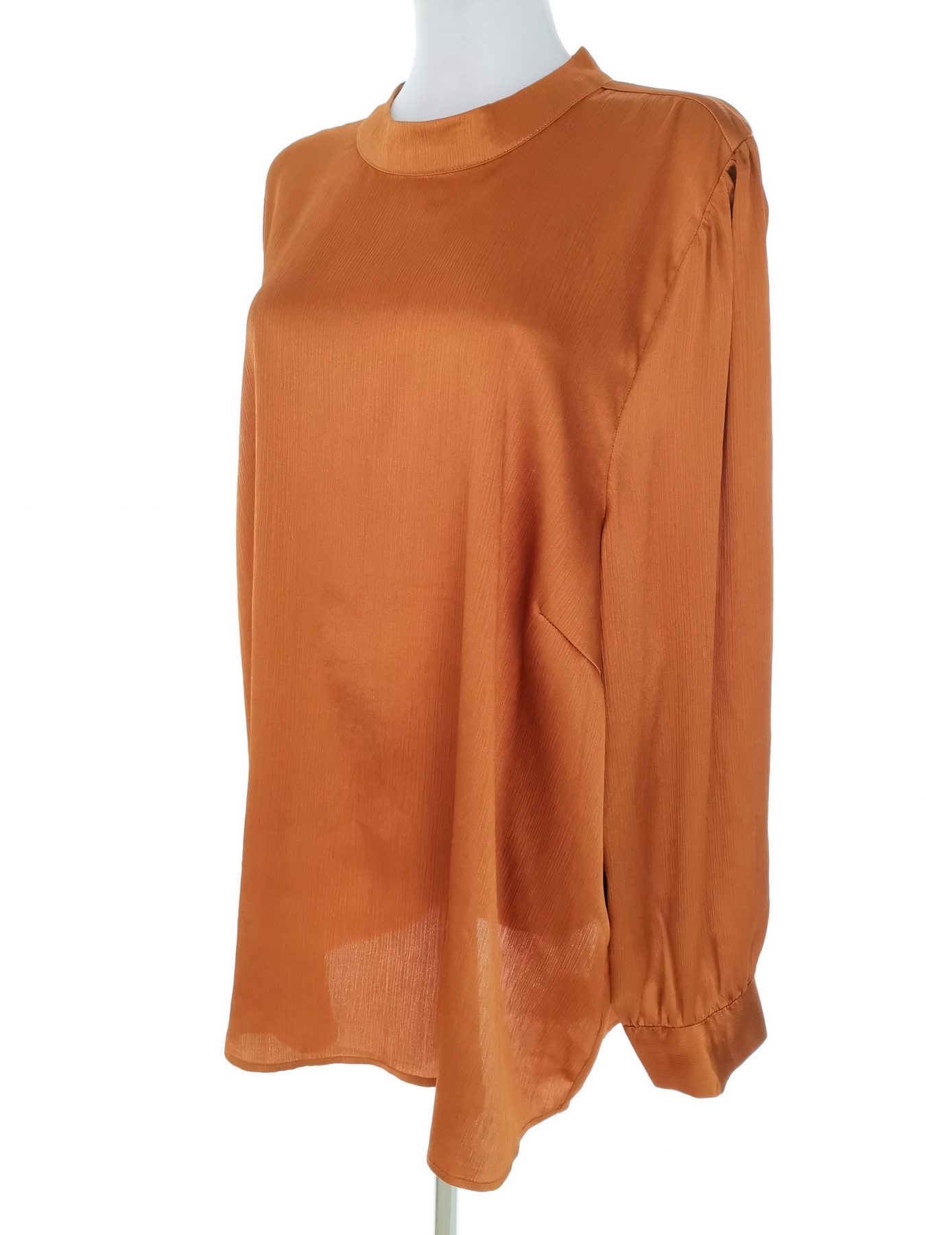 Zizzi Stl L Färg Orange Halter Tunika blus Långärmad