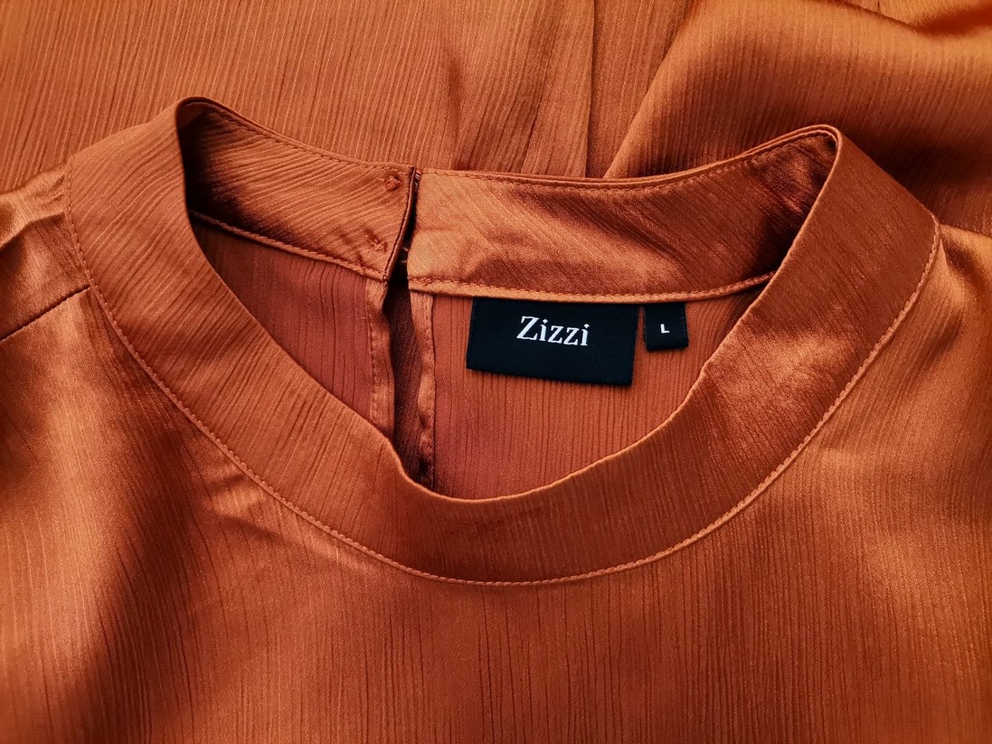 Zizzi Stl L Färg Orange Halter Tunika blus Långärmad