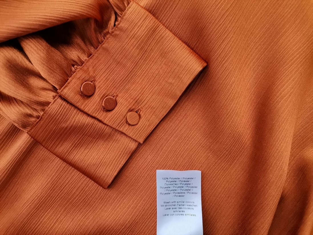 Zizzi Stl L Färg Orange Halter Tunika blus Långärmad