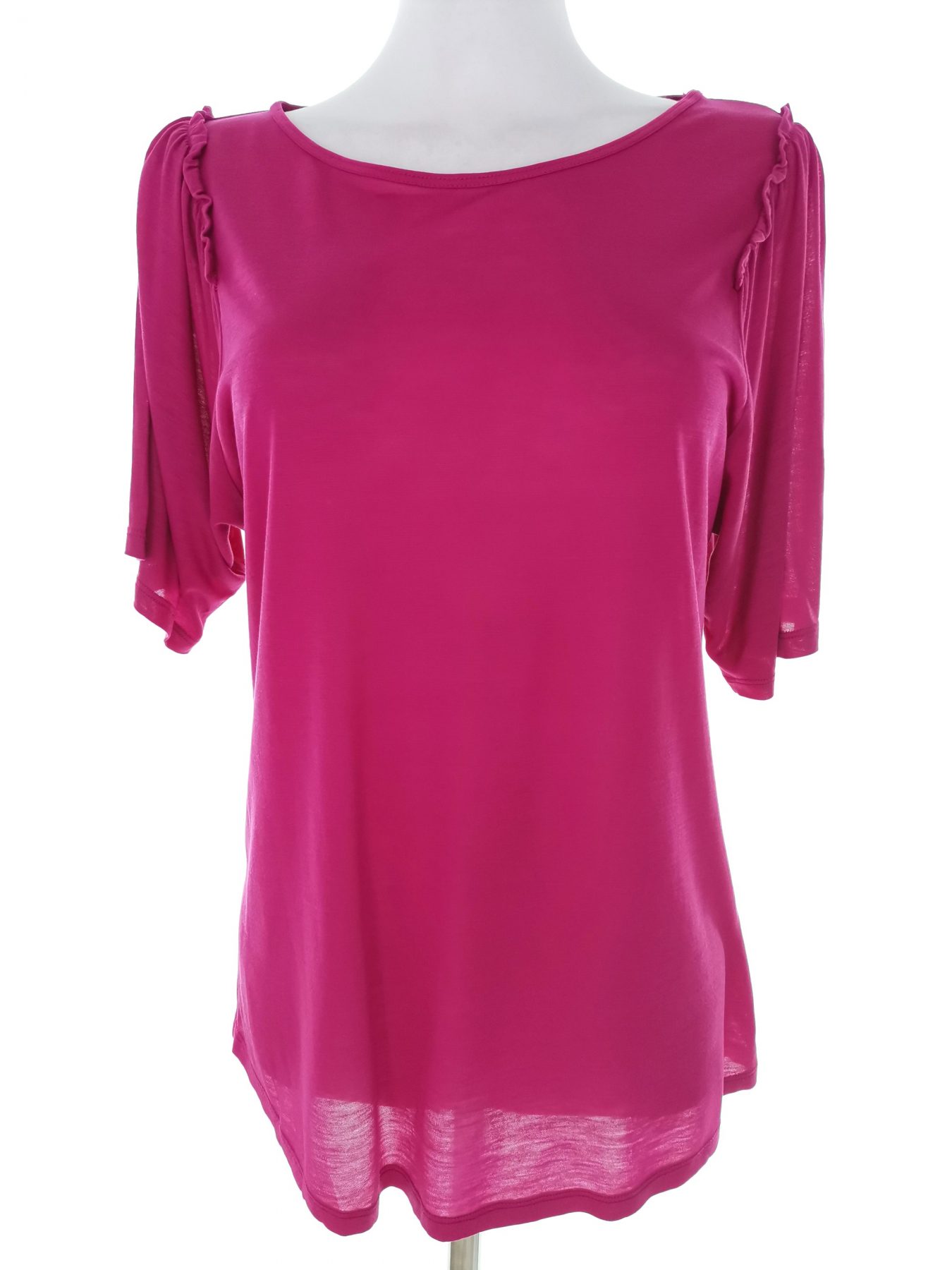 Massimo dutti Stl M Färg Fuchsia Båtringning Blus Kortärmad Material Lyocell 100%