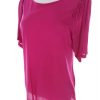 Massimo dutti Stl M Färg Fuchsia Båtringning Blus Kortärmad Material Lyocell 100%