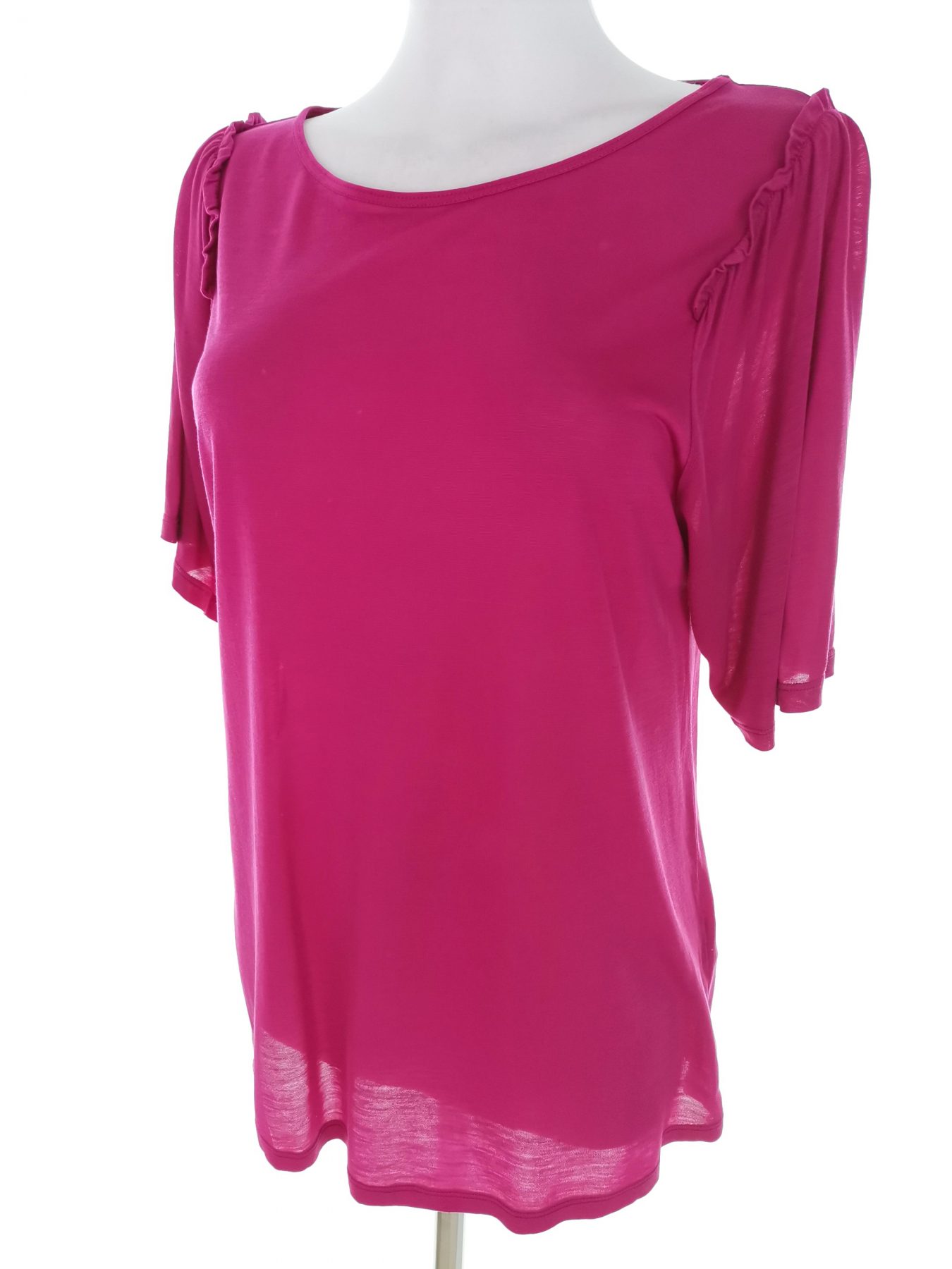 Massimo dutti Stl M Färg Fuchsia Båtringning Blus Kortärmad Material Lyocell 100%