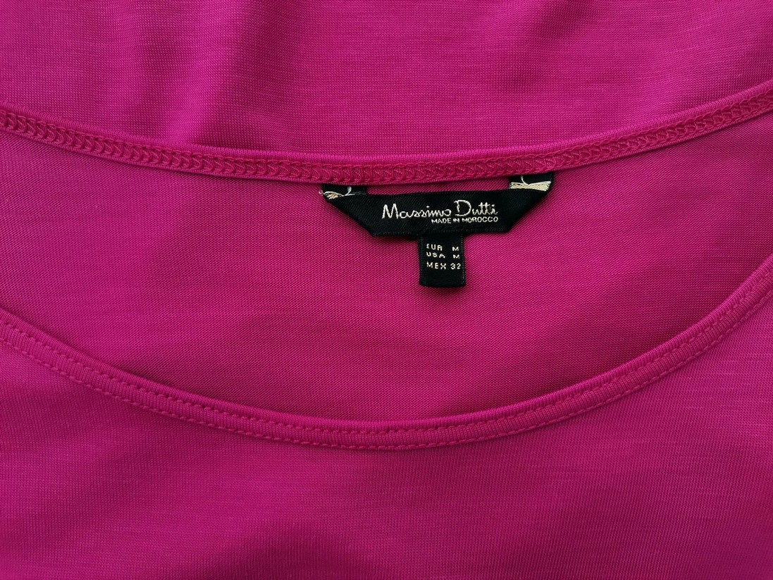 Massimo dutti Stl M Färg Fuchsia Båtringning Blus Kortärmad Material Lyocell 100%