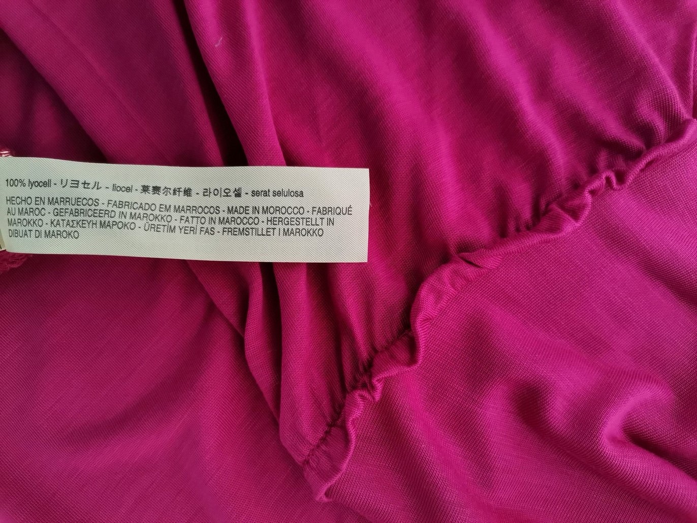 Massimo dutti Stl M Färg Fuchsia Båtringning Blus Kortärmad Material Lyocell 100%