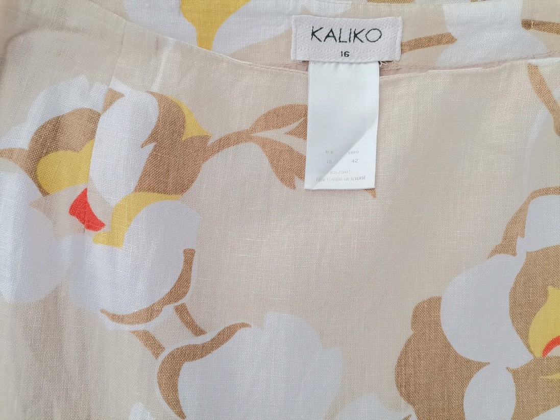 Kaliko Stl 16 (42) Färg Beige Maxikjol Kjol Lång Material Lin 100%