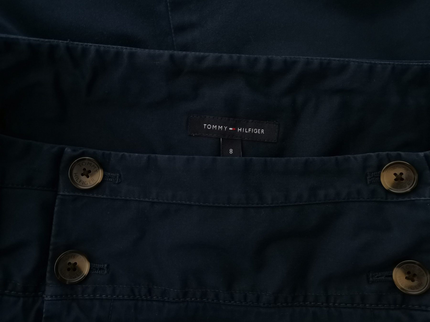 Tommy hilfiger Stl 8 (36) Färg Blå A-linjekjol Knälängd Material Bomull