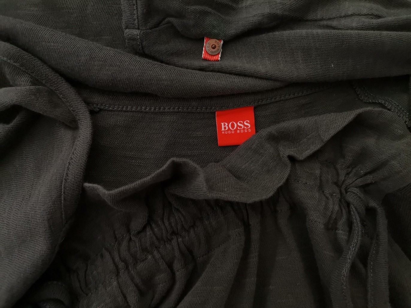 Hugo Boss Stl M Färg Brun Rund urringning Blus Kortärmad Material Bomull 100%