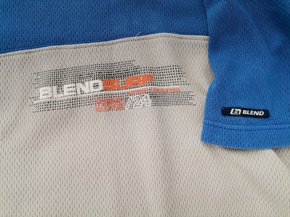 BLEND Stl XL Färg Blå Krage Herr T-shirt Kortärmad