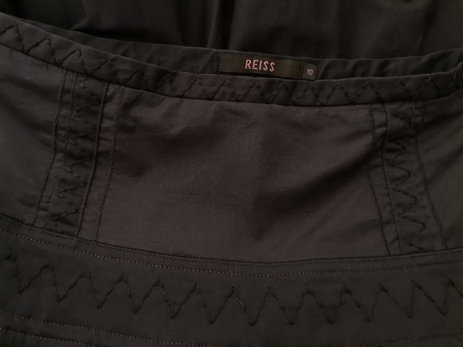 Reiss Stl 10 (38) Färg Brun Utställd kjol Midi Material Bomull