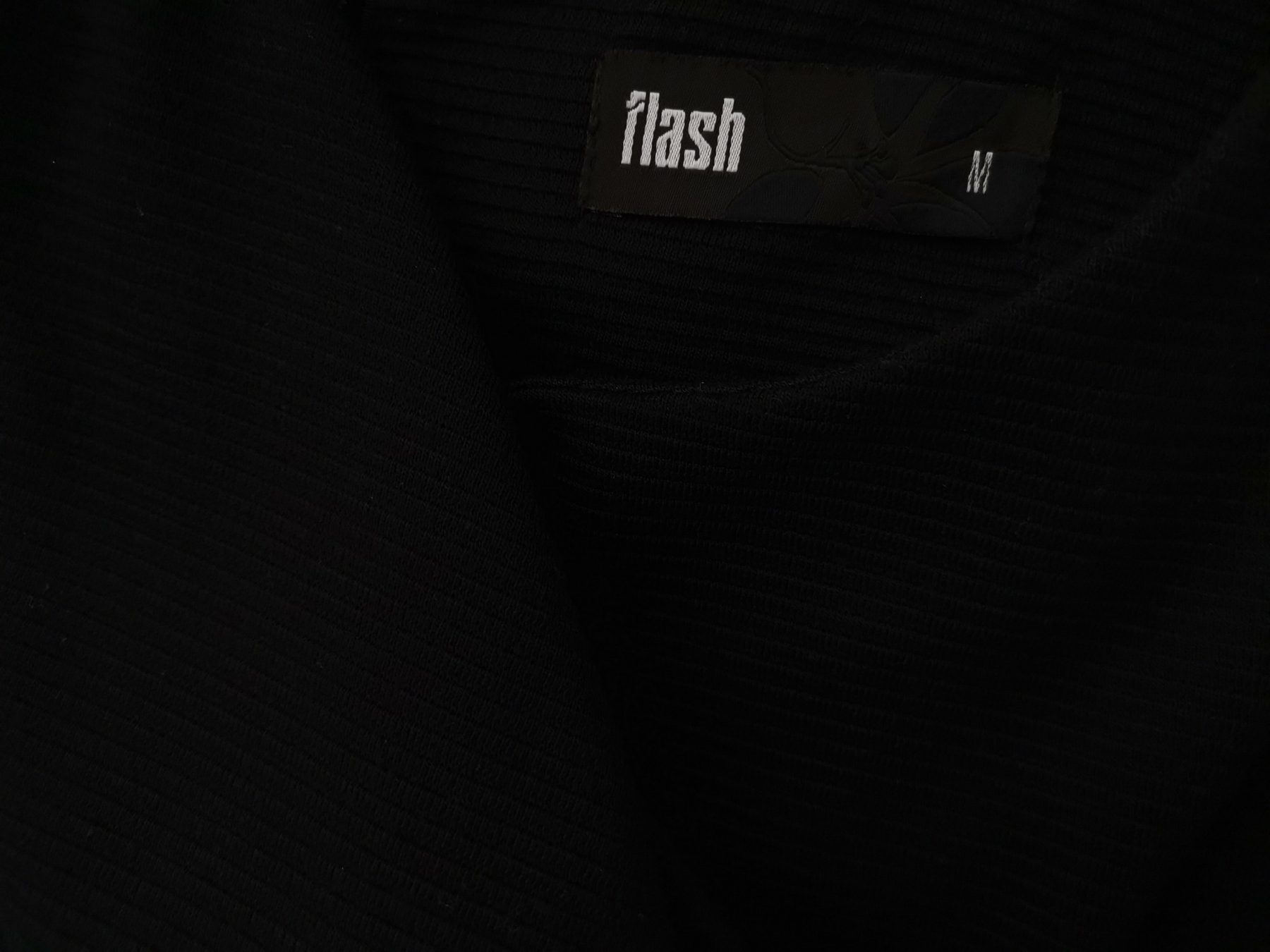 Flash Stl M Färg Svart Båtringning Skal Klänning ärm 3/4 Midi Material Akryl