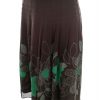 Ted Baker Stl 1 (36) Färg Brun A-linjekjol Knälängd Material Siden 100%