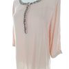 Vero moda Stl L Färg Pudrig Rosa Rund urringning Popover Blus Knappar ärm 3/4 Material Viskos 100%