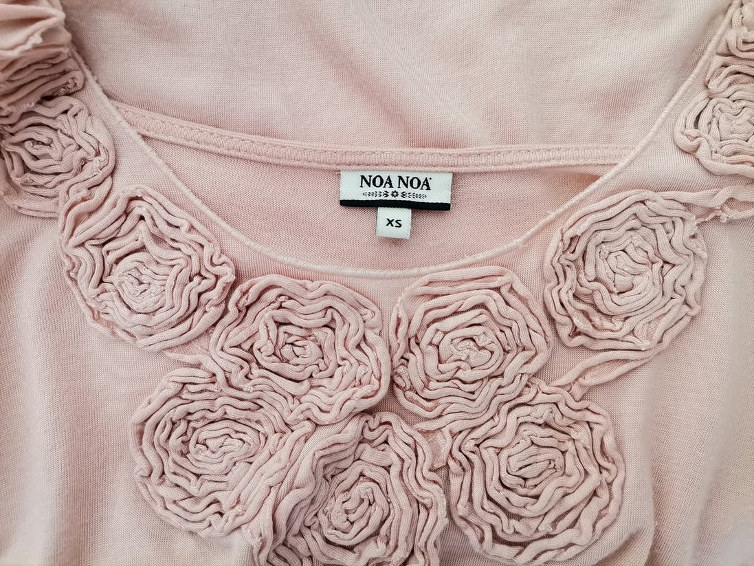 Noa noa Stl XS Färg Pudrig Rosa U-ringning Blus Långärmad Material Modal 100%