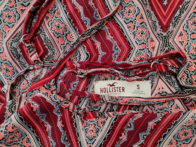 Hollister Stl S Färg Purpur V-ringning Blus Ärmlös