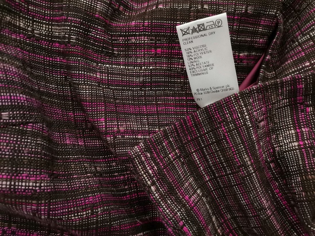 Marks&spencer Stl 12 (40) Färg Lila Krage Kavaj med knappar ärm 3/4 Material Viskos