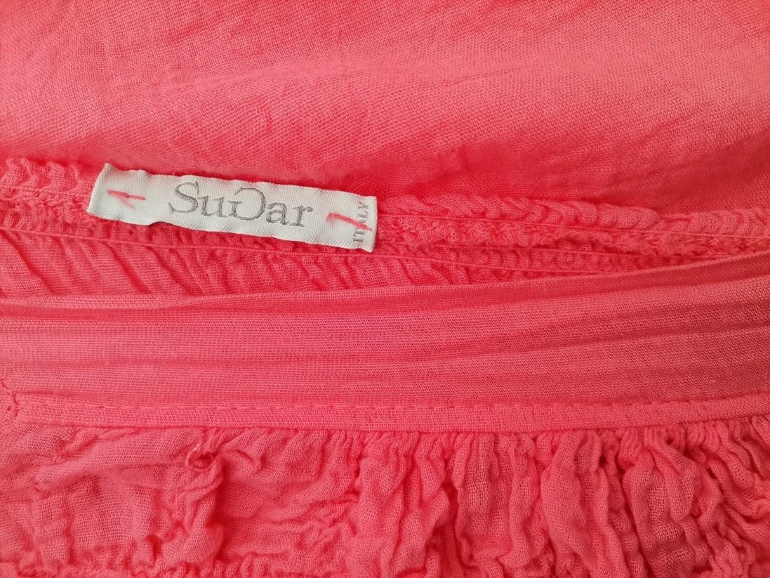 Sudar Stl S Färg Rosa Båtringning Tunika blus Långärmad Material Bomull 100%