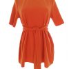 Jacqueline de young Stl S Färg Orange Rund hals Blus Kortärmad