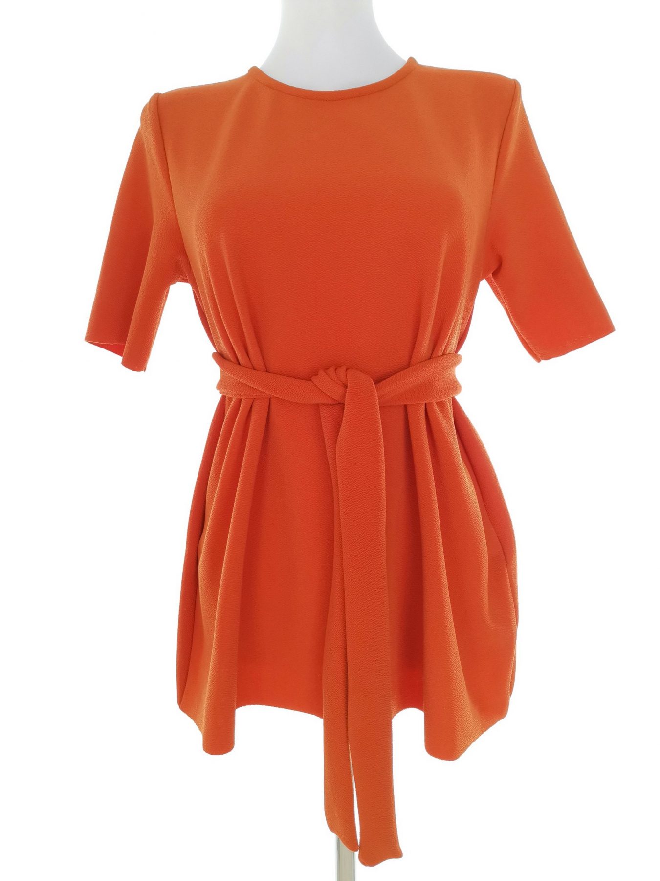 Jacqueline de young Stl S Färg Orange Rund hals Blus Kortärmad