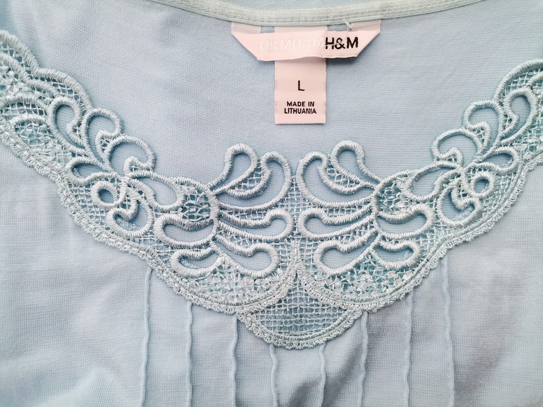 H&m Stl L Färg Blå U-ringning Blus Ärmlös Material Rayon