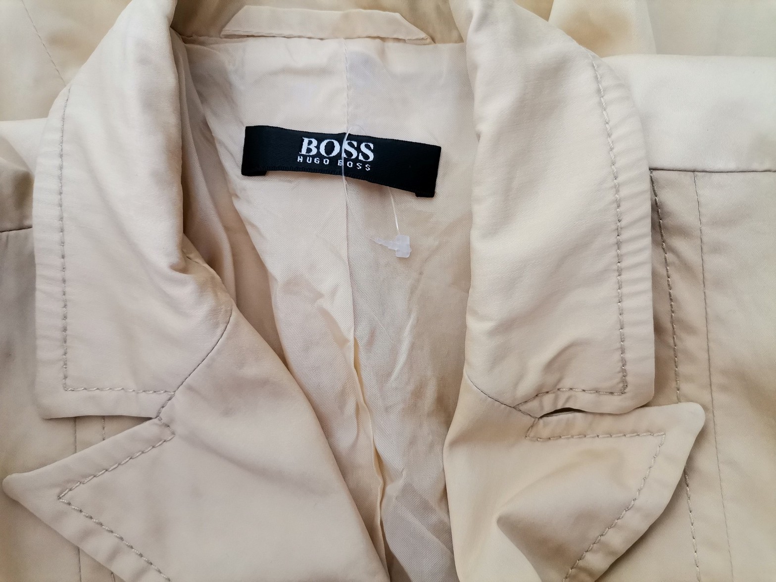 Hugo Boss Stl 36 Färg Elfenben Jacka Långärmad Material Bomull