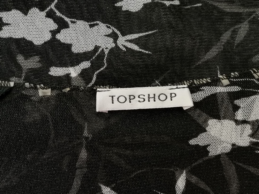 Topshop Stl 34/36 U-ringning Blus Långärmad