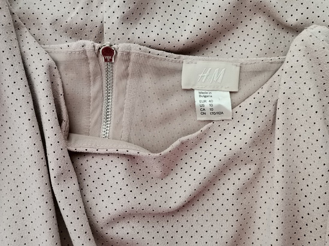 H&m Stl 40 Färg Pudrig Rosa Båtringning Raka Klänningen Långärmad Knälängd