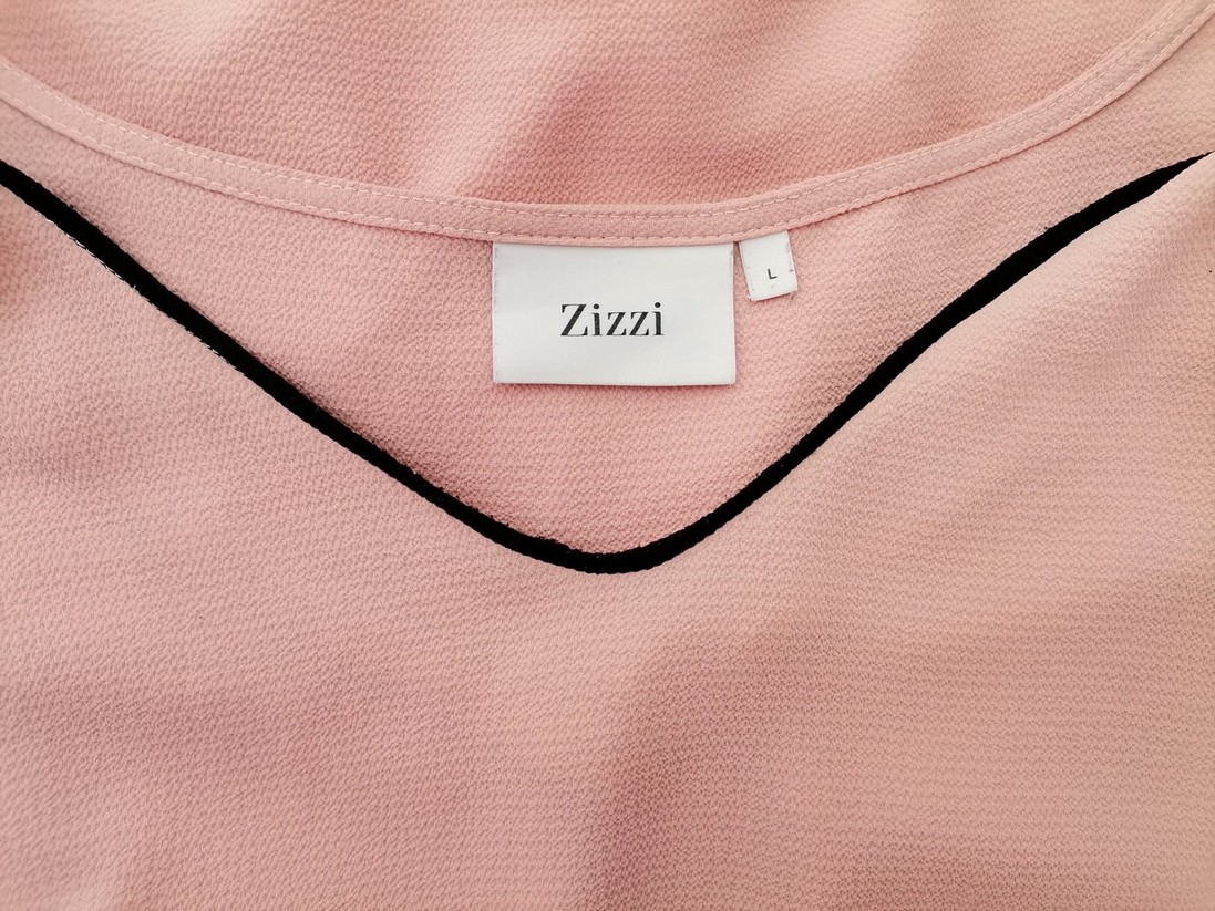 Zizzi Stl L Färg Rosa Rund urringning Tunika blus Kortärmad