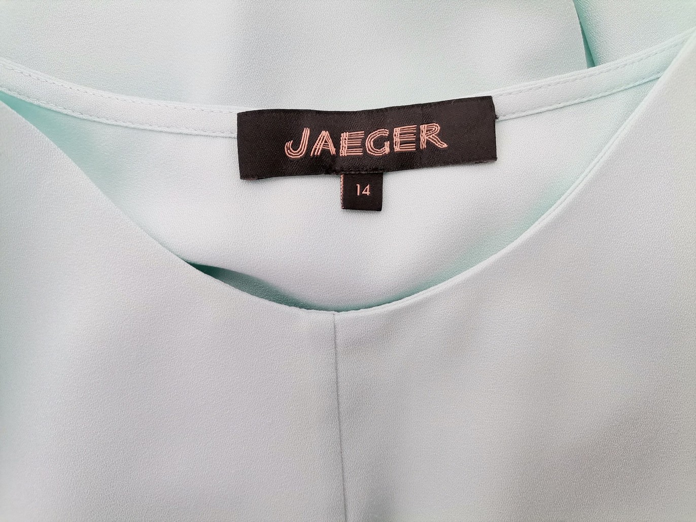 Jaeger Stl 14 (42) Färg Blå Rund urringning Blus ärm 3/4