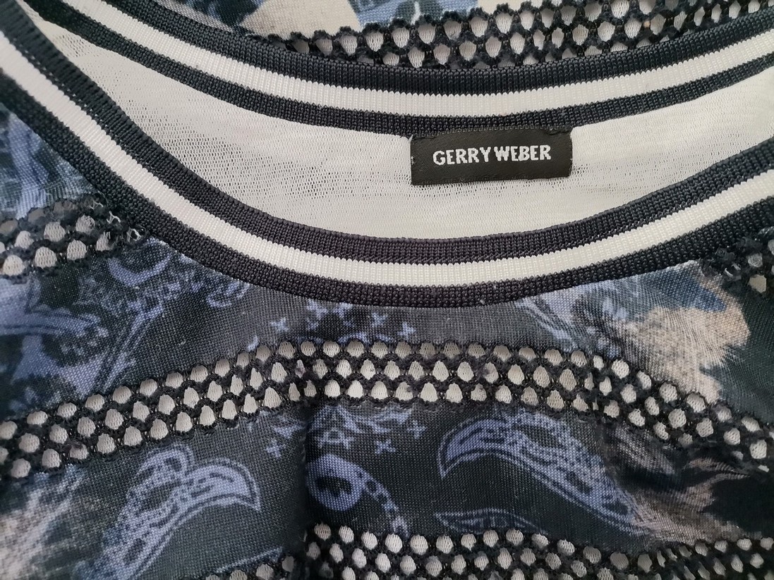 Gerry weber Stl 46/48 Färg Marinblå Rund urringning Blus Långärmad