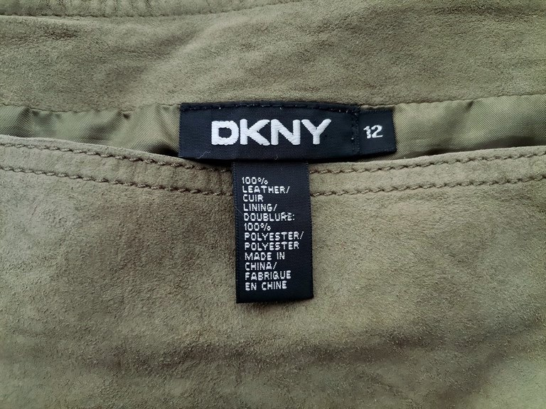 Dkny Stl 12 (40) Färg Khaki A-linjekjol Midi