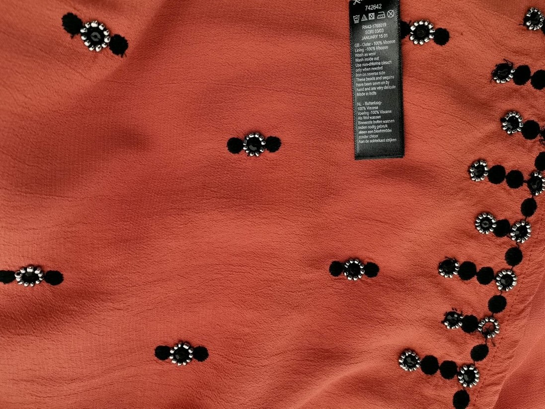 Monsoon Stl 8 (36) Färg Orange Rund urringning Tunika blus Ärmlös Material Viskos 100%