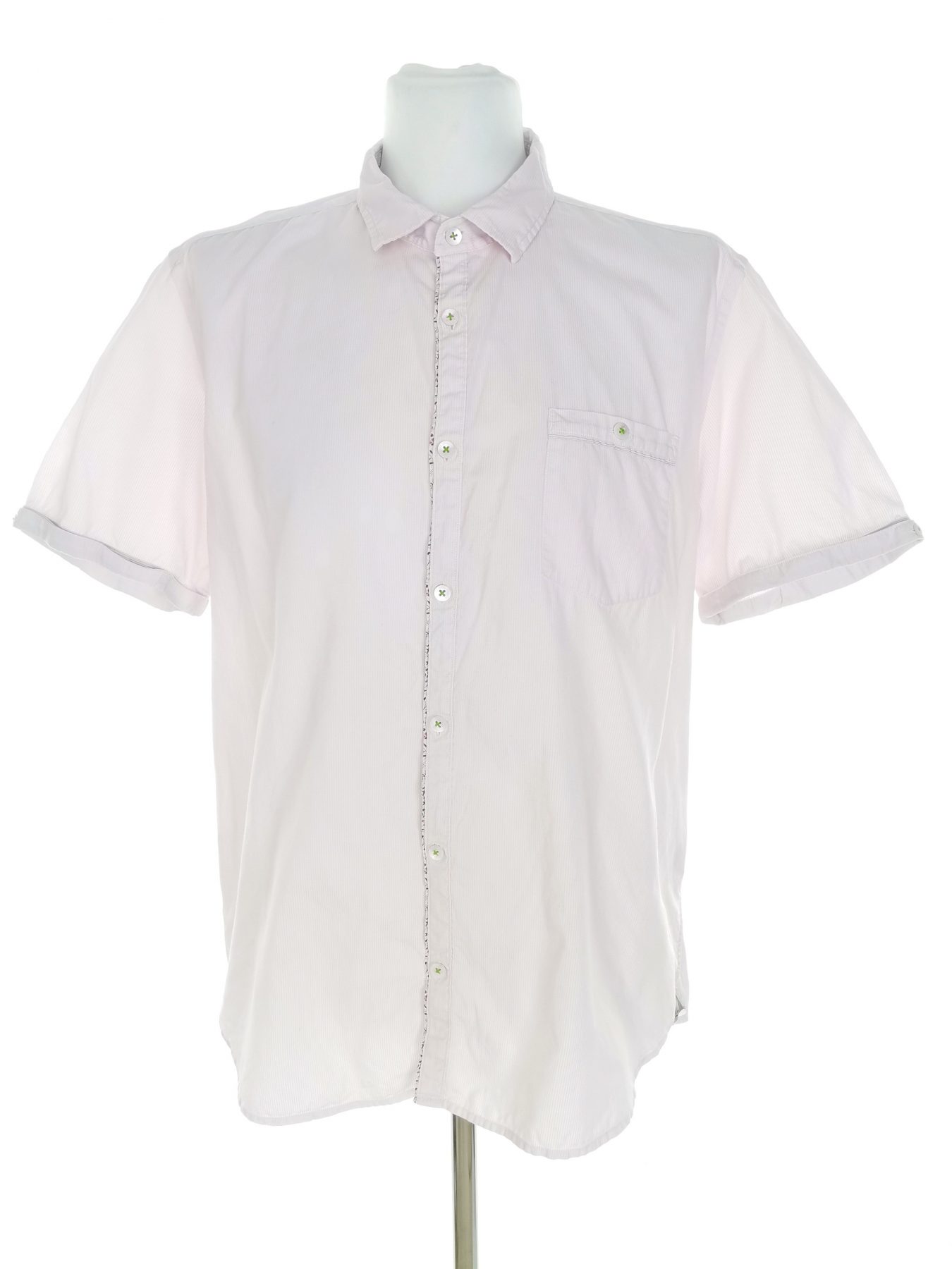 Ted Baker Stl 6 (XL) Färg Rosa Ränder Krage Herr skjorta, casual Kortärmad Material Bomull 100%