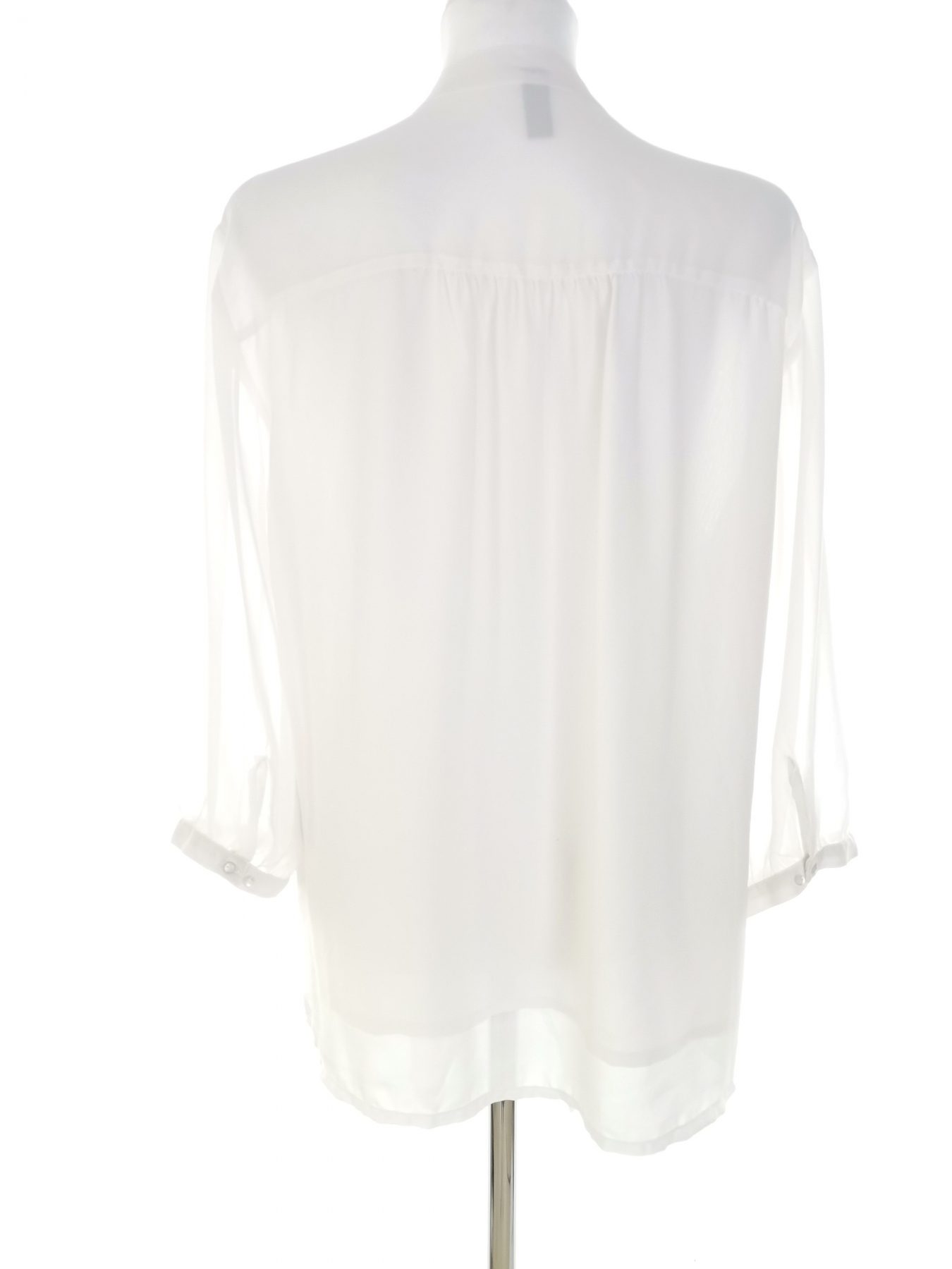 Vero moda Stl XL Färg Vit Krage Popover Blus Knappar ärm 3/4