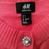 H&m Stl S Färg Rosa Rund urringning Knäppt kofta Långärmad Material Merinoull Finstickat